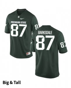 Men's Michigan State Spartans NCAA #87 Edward Barksdale Green Authentic Nike Big & Tall Stitched College Football Jersey AR32J17VQ
